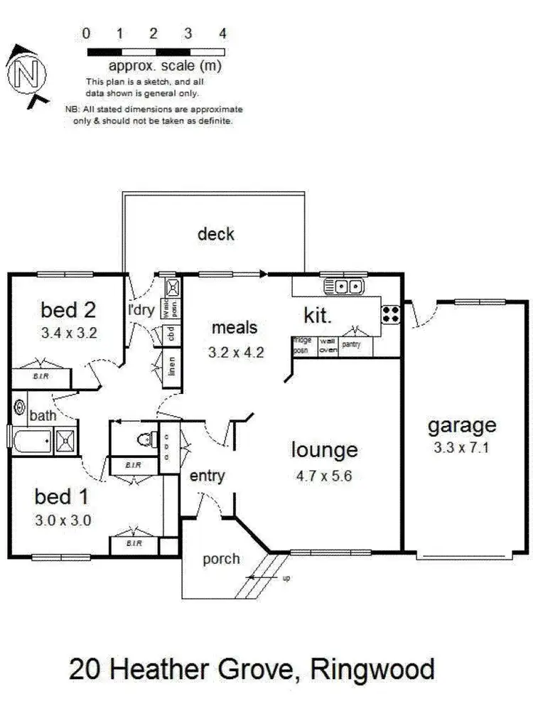 Floorplan of Homely unit listing, 20 Heather Grove, Ringwood VIC 3134