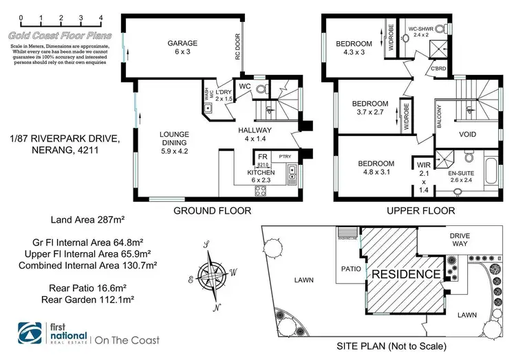Floorplan of Homely semi-detached listing, 1/87 Riverpark Drive, Nerang QLD 4211