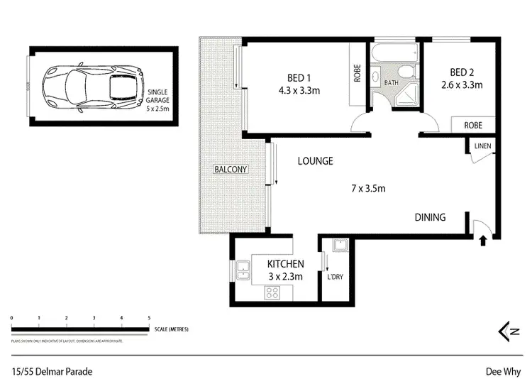 Floorplan of Homely unit listing, 15/55 Delmar Parade, Dee Why NSW 2099