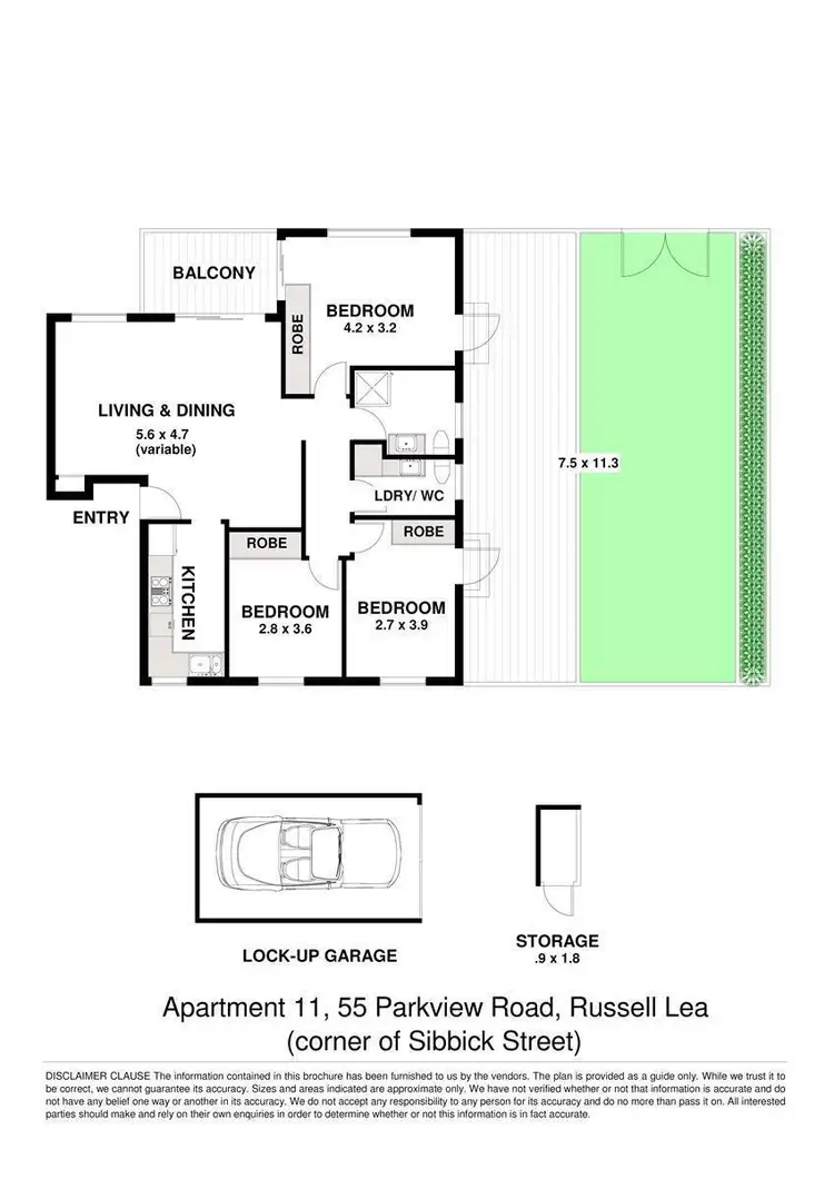 Floorplan of Homely apartment listing, 11/55 Parkview Road, Russell Lea NSW 2046