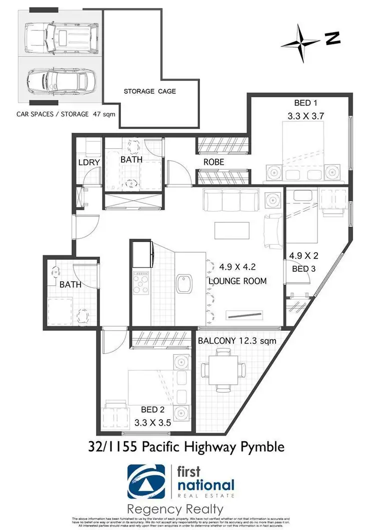 Floorplan of Homely apartment listing, 1155-1159 Pacific Highway, Pymble NSW 2073
