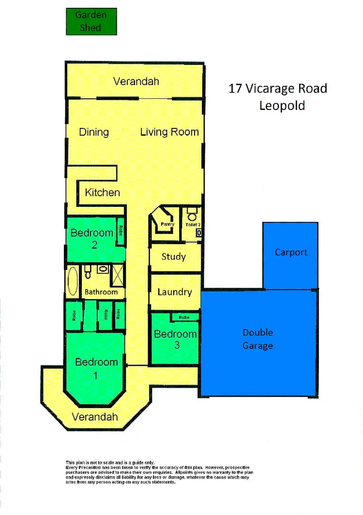 Floorplan of Homely house listing, 17 Vicarage Road, Leopold VIC 3224