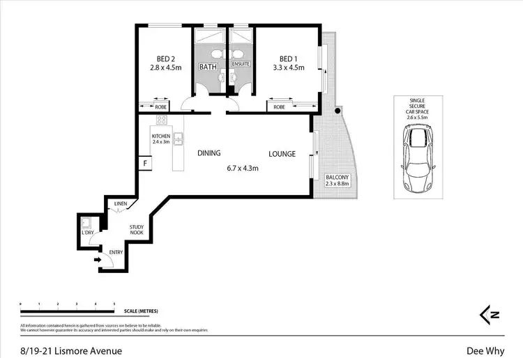 Floorplan of Homely unit listing, 8/19-21 Lismore Avenue, Dee Why NSW 2099