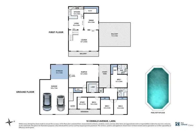 Floorplan of Homely house listing, 10 Oswald Avenue, Lara VIC 3212