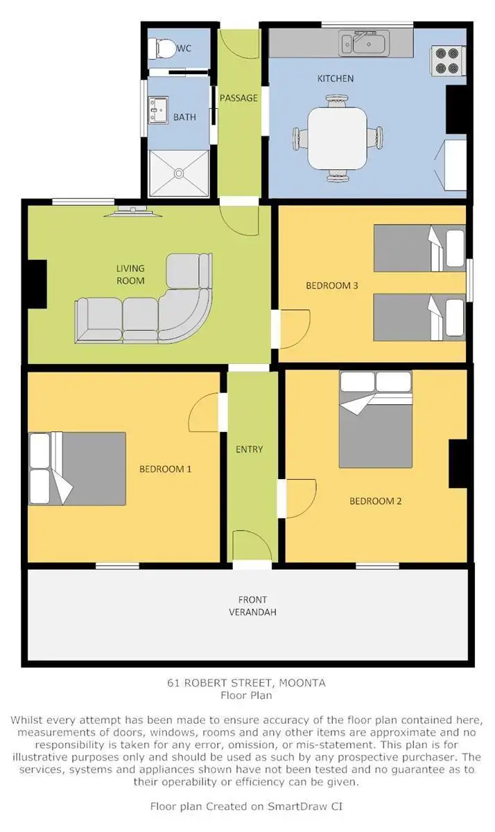 Floorplan of Homely house listing, 61 Robert Street, Moonta SA 5558
