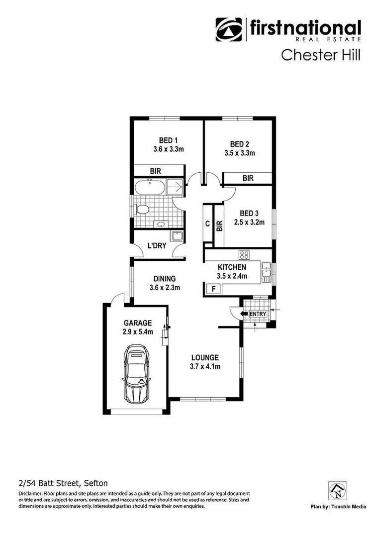 Floorplan of Homely villa listing, 2/54 Batt Street, Sefton NSW 2162