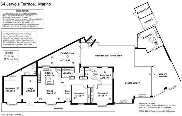 Floorplan of Homely house listing, 64 Jervois Terrace, Marino SA 5049