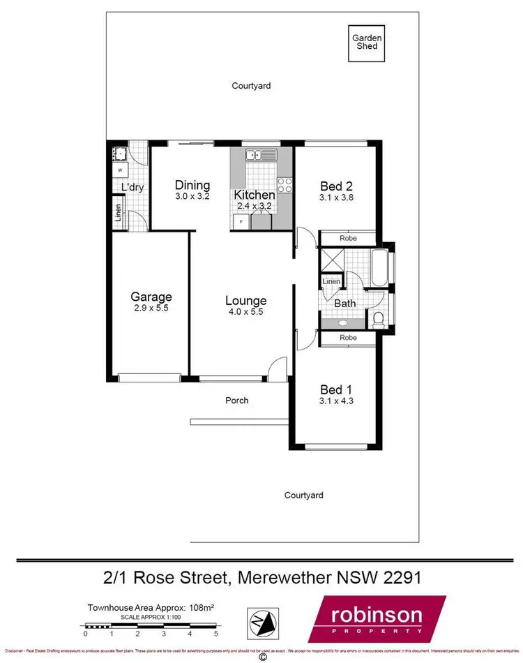 Floorplan of Homely unit listing, 2/1 Rose Street, Merewether NSW 2291