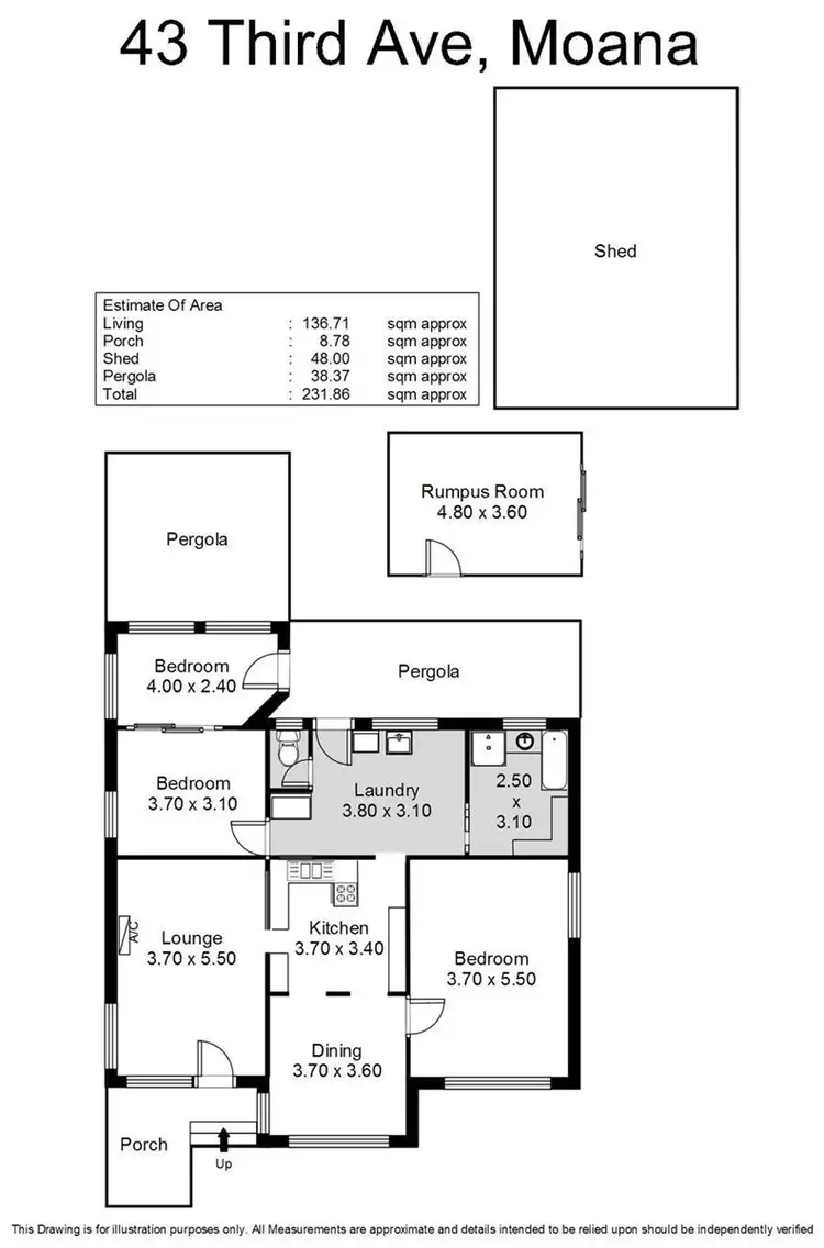 Floorplan of Homely house listing, 43 Third Avenue, Moana SA 5169