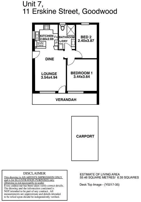 Floorplan of Homely unit listing, 7/11 Erskine Street, Goodwood SA 5034