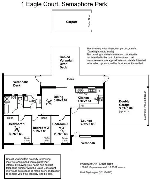 Floorplan of Homely house listing, 1 Eagle Court, Semaphore Park SA 5019