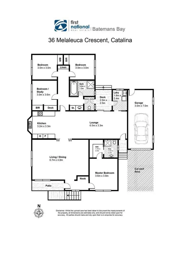 Floorplan of Homely house listing, 36 Melaleuca Crescent, Catalina NSW 2536
