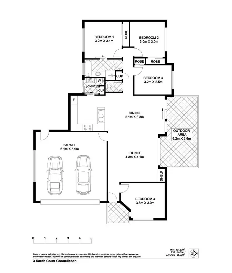 Floorplan of Homely house listing, 3 Sarah Court, Goonellabah NSW 2480
