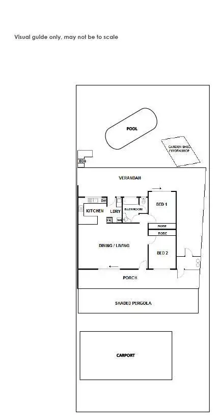 Floorplan of Homely unit listing, 2/8 Boronia Court, East Side NT 870