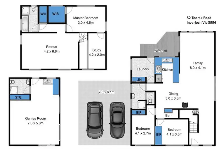 Floorplan of Homely house listing, 52 Toorak Road, Inverloch VIC 3996