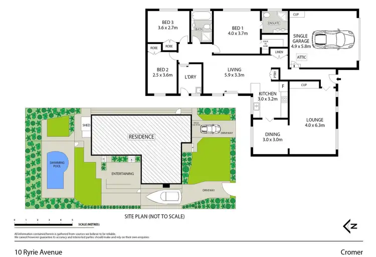 Floorplan of Homely house listing, 10 Ryrie Avenue, Cromer NSW 2099