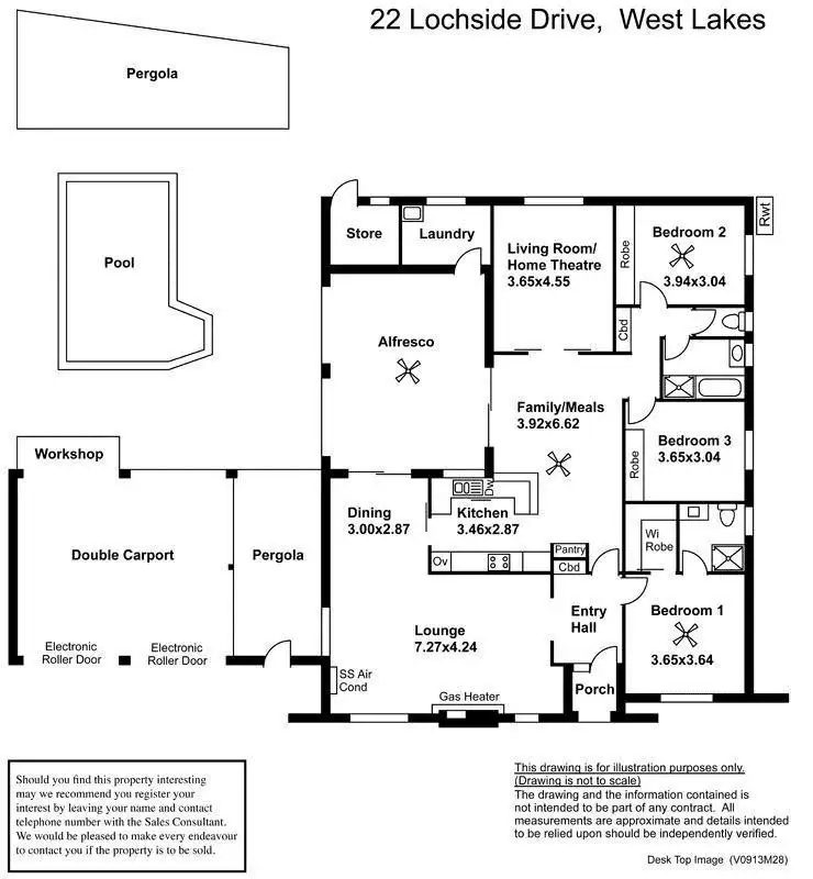 Floorplan of Homely house listing, 22 Lochside Drive, West Lakes SA 5021