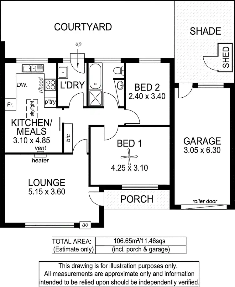 Floorplan of Homely unit listing, 3/22 Kearnes Road, Oaklands Park SA 5046