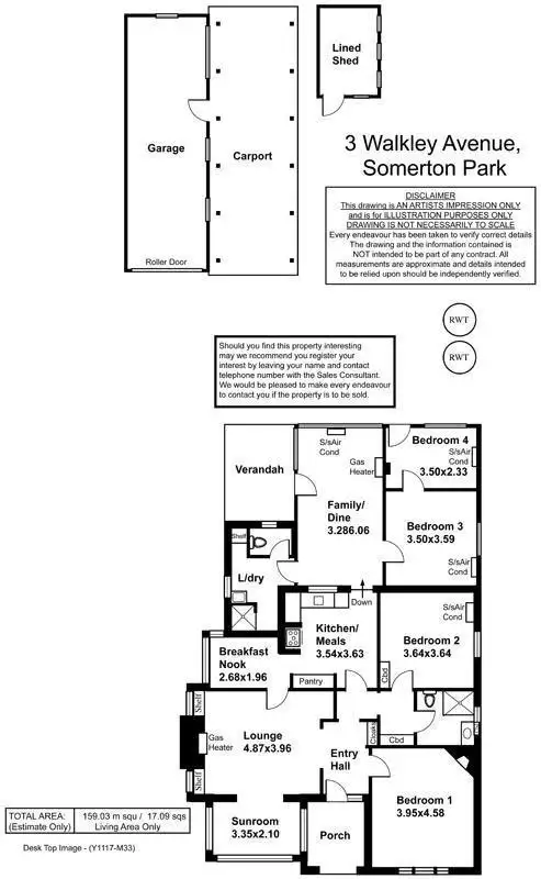 Floorplan of Homely house listing, 3 Walkley Avenue, Somerton Park SA 5044
