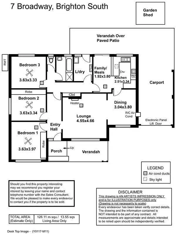Floorplan of Homely house listing, 7 Broadway, South Brighton SA 5048