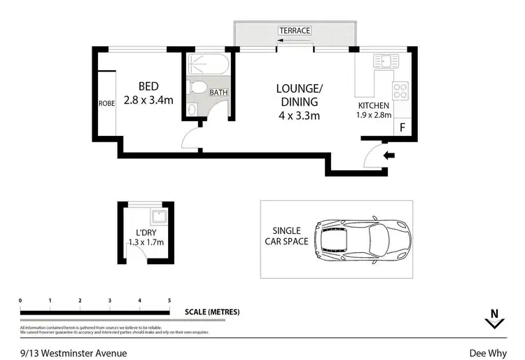 Floorplan of Homely unit listing, 9/13 Westminster Avenue, Dee Why NSW 2099