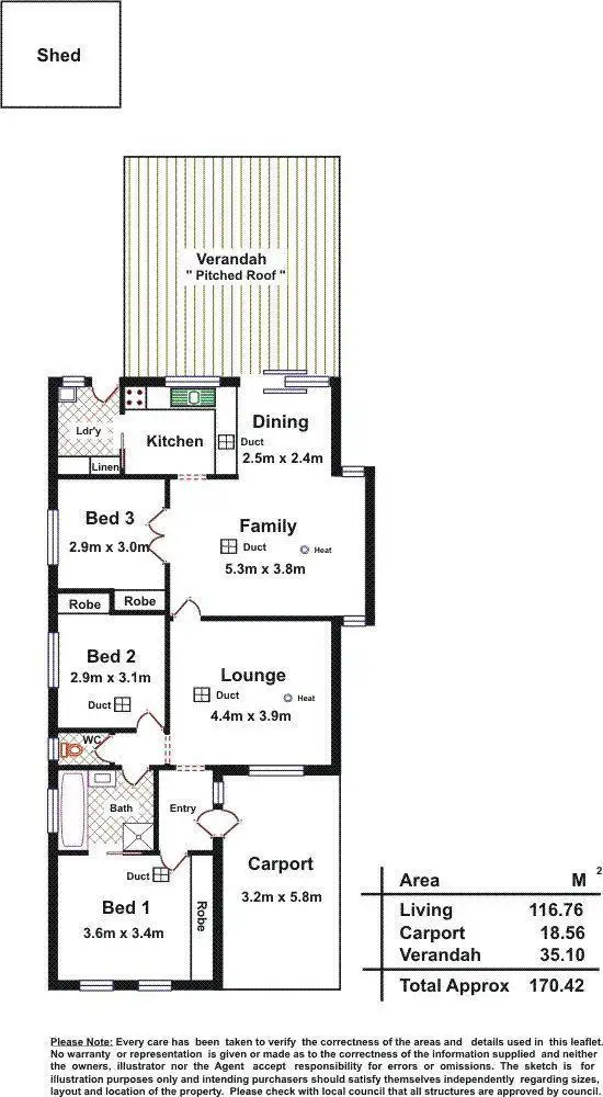 Floorplan of Homely house listing, 10 Ashton Place, Wynn Vale SA 5127