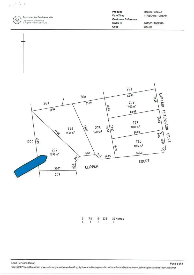 Floorplan of Homely land listing, 8 Clipper Court, Point Turton SA 5575