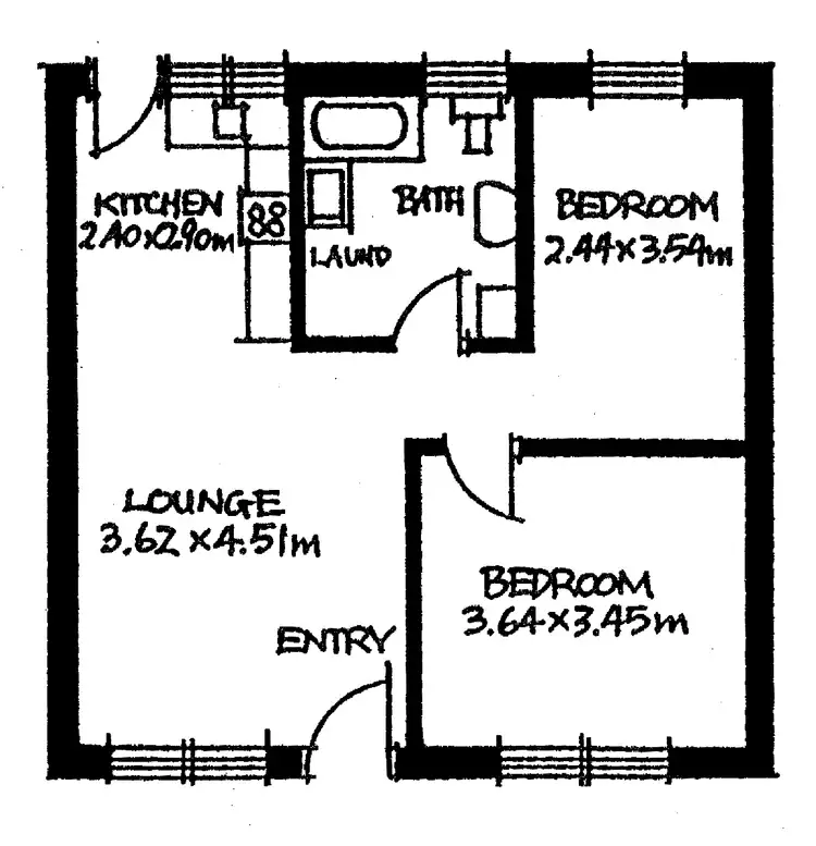 Floorplan of Homely unit listing, 1/9 Edison Road, Bedford Park SA 5042