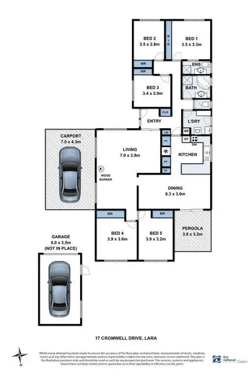 Floorplan of Homely house listing, 17 Cromwell Drive, Lara VIC 3212