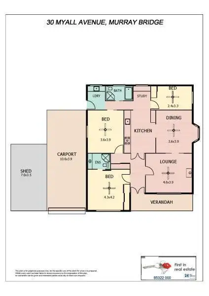 Floorplan of Homely house listing, 30 Myall Avenue, Murray Bridge SA 5253