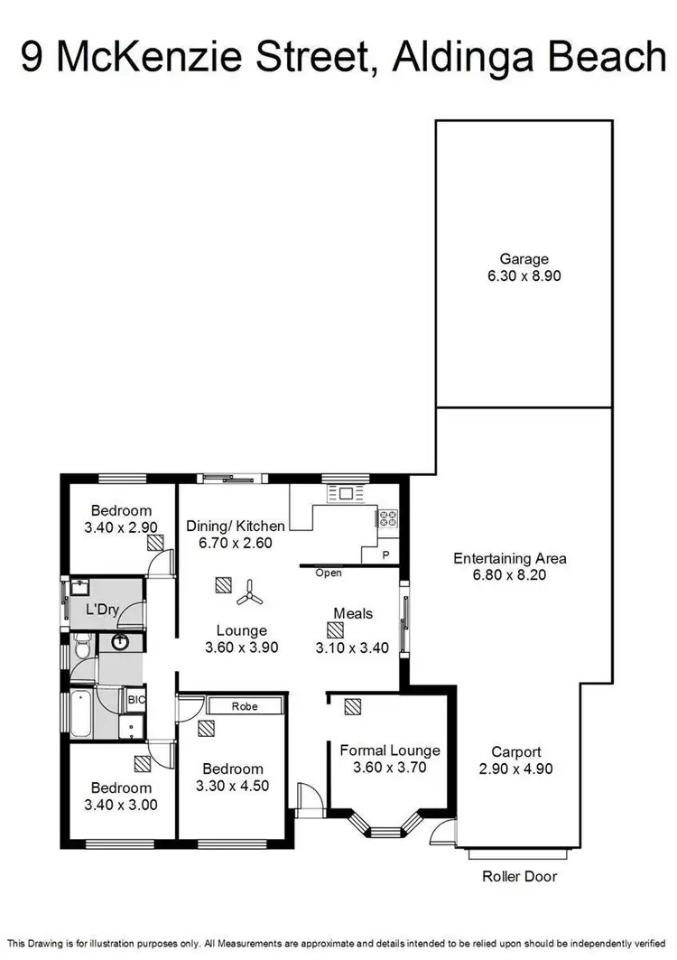 Floorplan of Homely house listing, 9 McKenzie Street, Aldinga Beach SA 5173