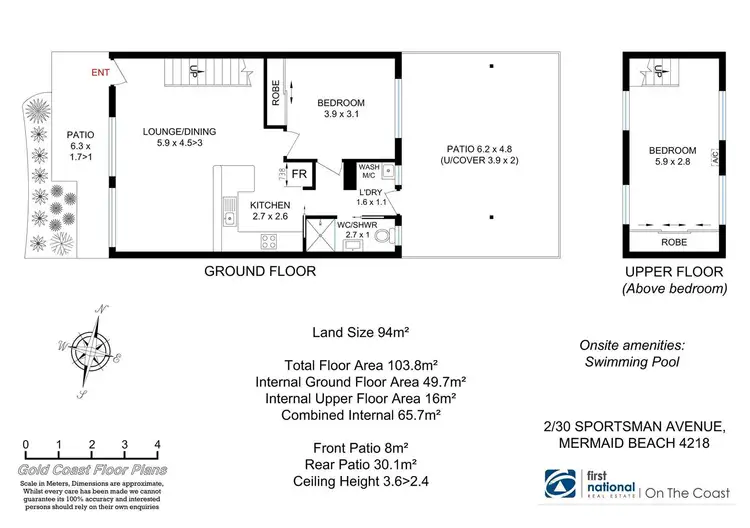 Floorplan of Homely unit listing, 2/30 Sportsman Avenue, Mermaid Beach QLD 4218