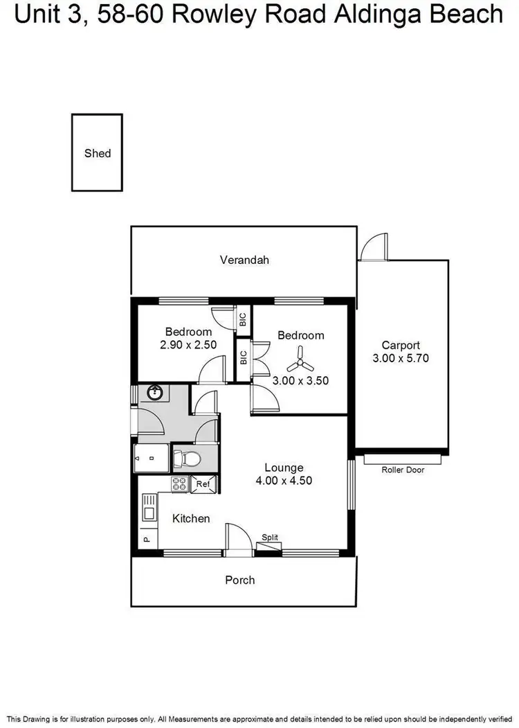 Floorplan of Homely apartment listing, 3/58-60 Rowley Road, Aldinga Beach SA 5173