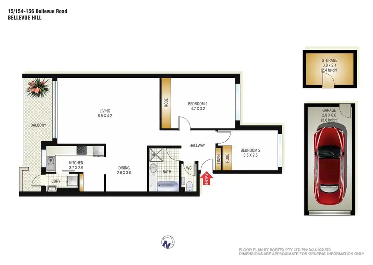 Floorplan of Homely apartment listing, 15/154-156 Bellevue Road, Bellevue Hill NSW 2023