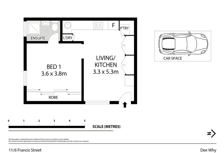 Floorplan of Homely unit listing, 11/6 Francis Street, Dee Why NSW 2099