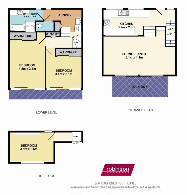 Floorplan of Homely townhouse listing, 6/37 Kitchener Parade, The Hill NSW 2300