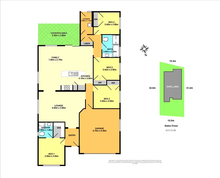 Floorplan of Homely house listing, 8 Galea Close, Cameron Park NSW 2285