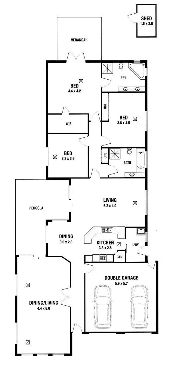 Floorplan of Homely house listing, 21 Greencrest Circuit, Golden Grove SA 5125