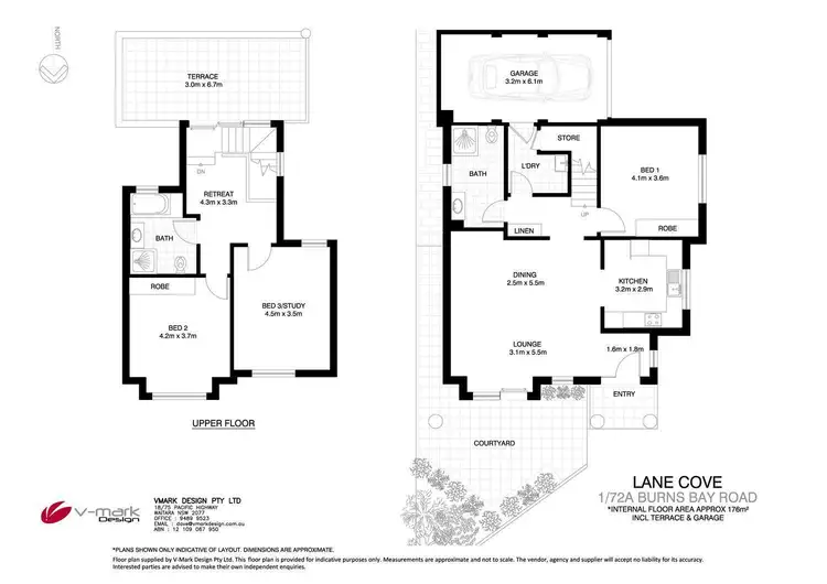 Floorplan of Homely townhouse listing, 1/72a Burns Bay Road, Lane Cove NSW 2066
