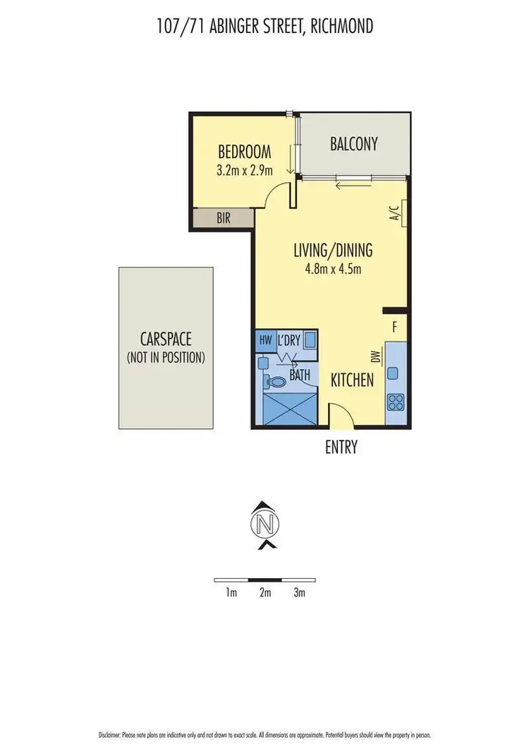 Floorplan of Homely apartment listing, 107/71 Abinger Street, Richmond VIC 3121