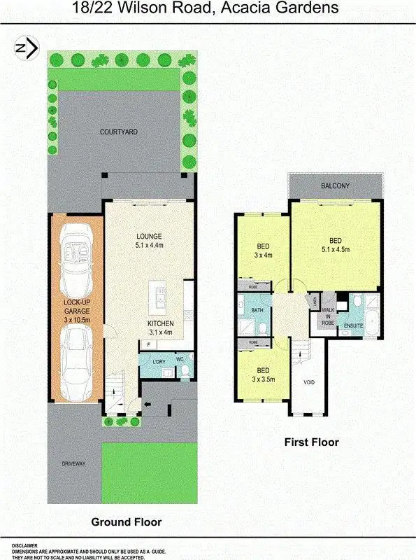 Floorplan of Homely townhouse listing, 18/22 Wilson Road, Acacia Gardens NSW 2763