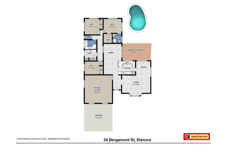 Floorplan of Homely house listing, 34 Bergamont Street, Elanora QLD 4221