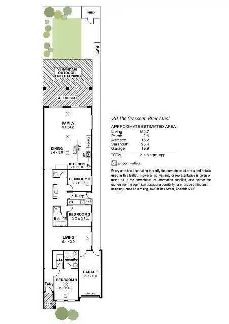 Floorplan of Homely house listing, 20 The Crescent, Blair Athol SA 5084