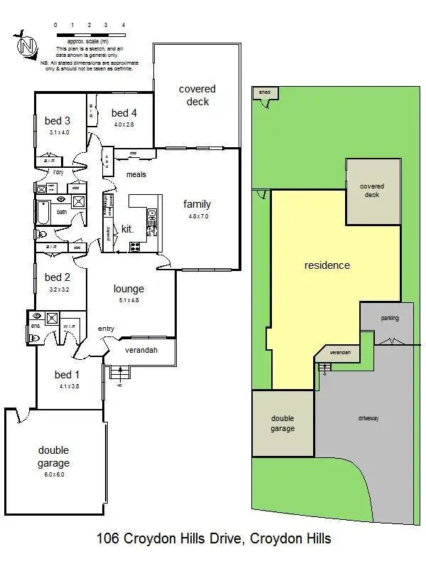 Floorplan of Homely house listing, 106 Croydon Hills Drive, Croydon Hills VIC 3136