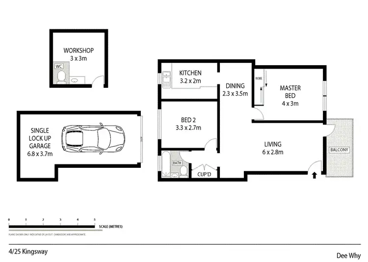 Floorplan of Homely unit listing, 4/25 Kingsway, Dee Why NSW 2099