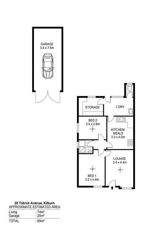 Floorplan of Homely house listing, 28 Tobruk Avenue, Kilburn SA 5084