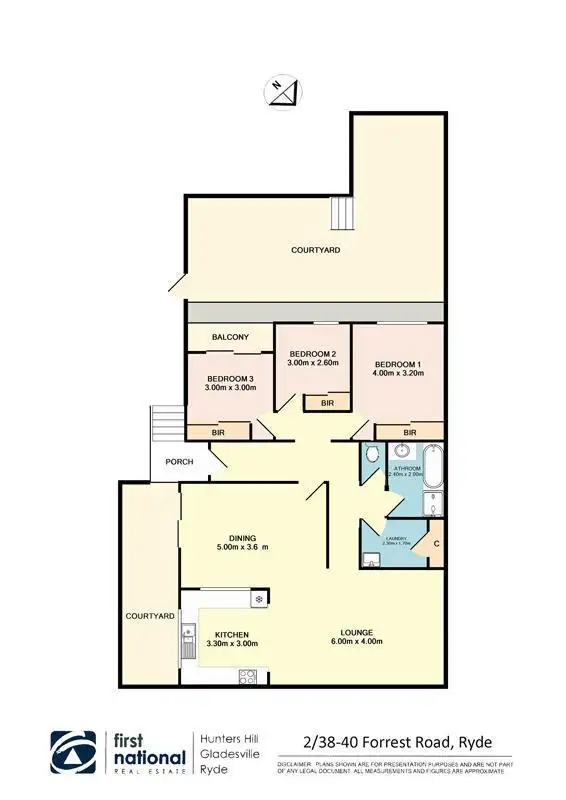 Floorplan of Homely villa listing, 2/38 Forrest Road, Ryde NSW 2112