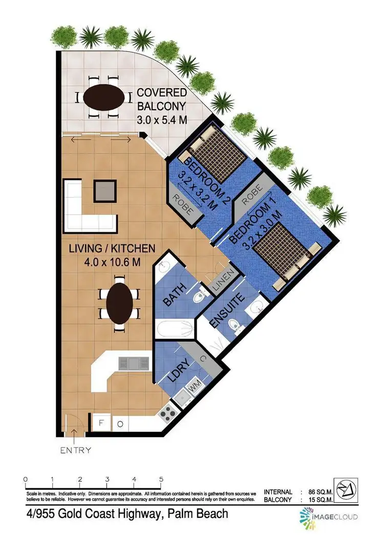 Floorplan of Homely unit listing, 4/955 Gold Coast Highway, Palm Beach QLD 4221