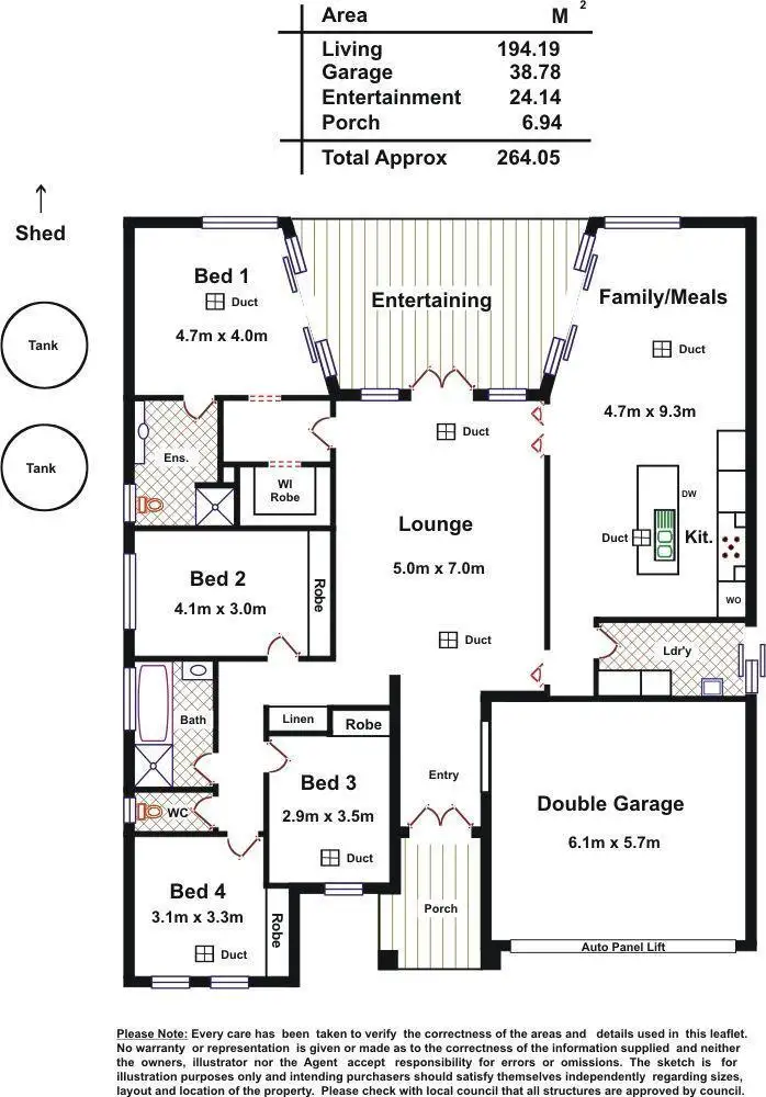 Floorplan of Homely house listing, 3 Parkview Drive, Murray Bridge SA 5253
