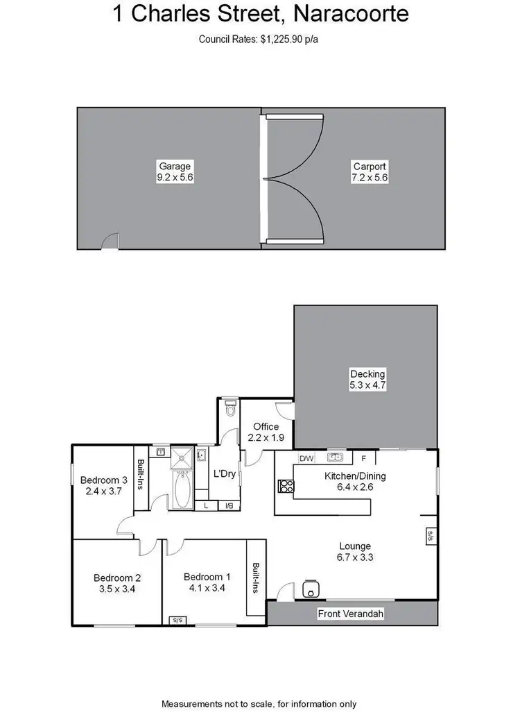 Floorplan of Homely house listing, 1 Charles Street, Naracoorte SA 5271